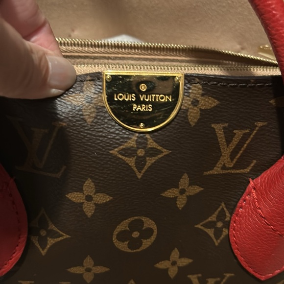 Louis Vuitton Flandrin Brown and Red Monogram Satchel - Picture 2 of 15